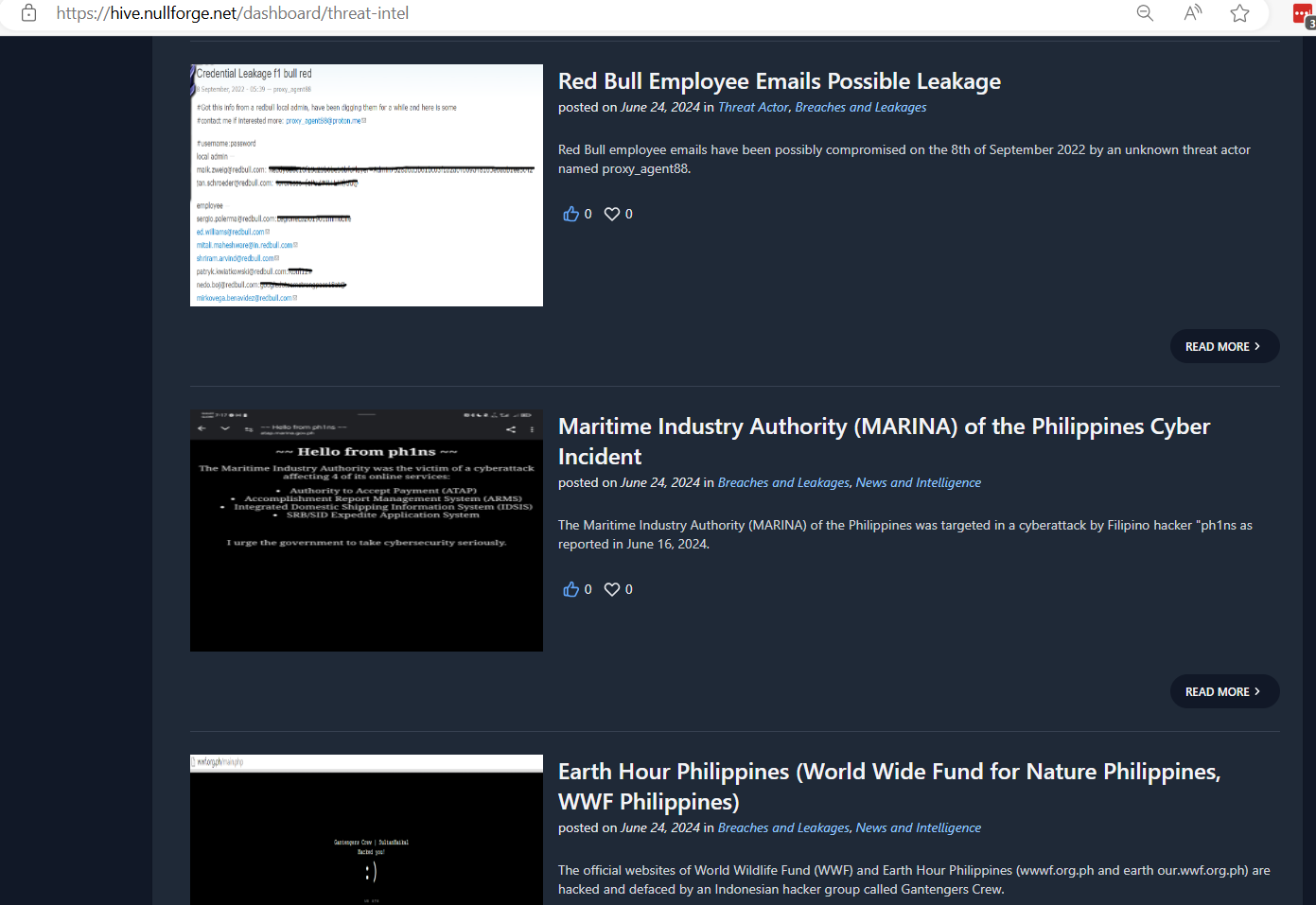 Nullforge Threat Intel Platform